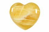 Polished Honeycomb Calcite Heart - Utah #264598-1